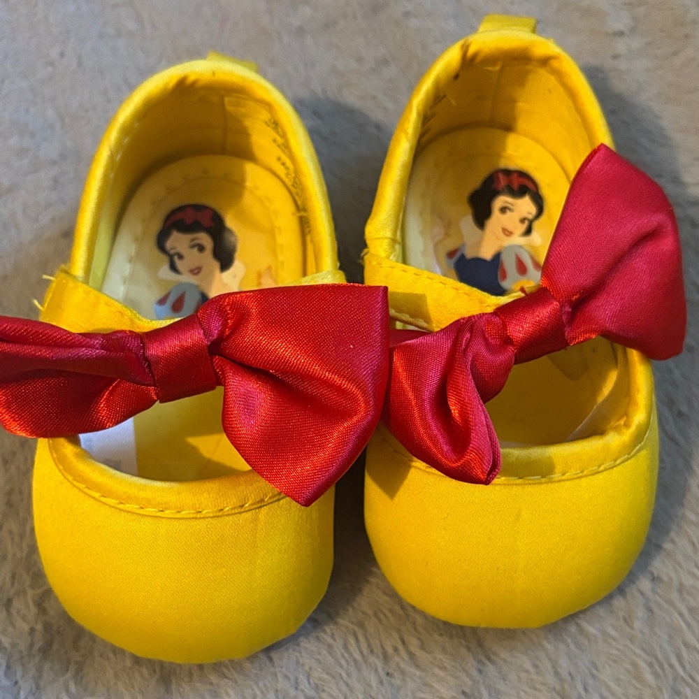 Disney Yellow Dress Shoes with Red Bow